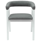 Esszimmerstühle 2 pcs Weiß 54 x 57 x 73 cm Massives Gummiholz