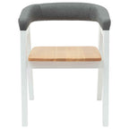 Esszimmerstühle 2 pcs Weiß 54 x 57 x 73 cm Massives Gummiholz