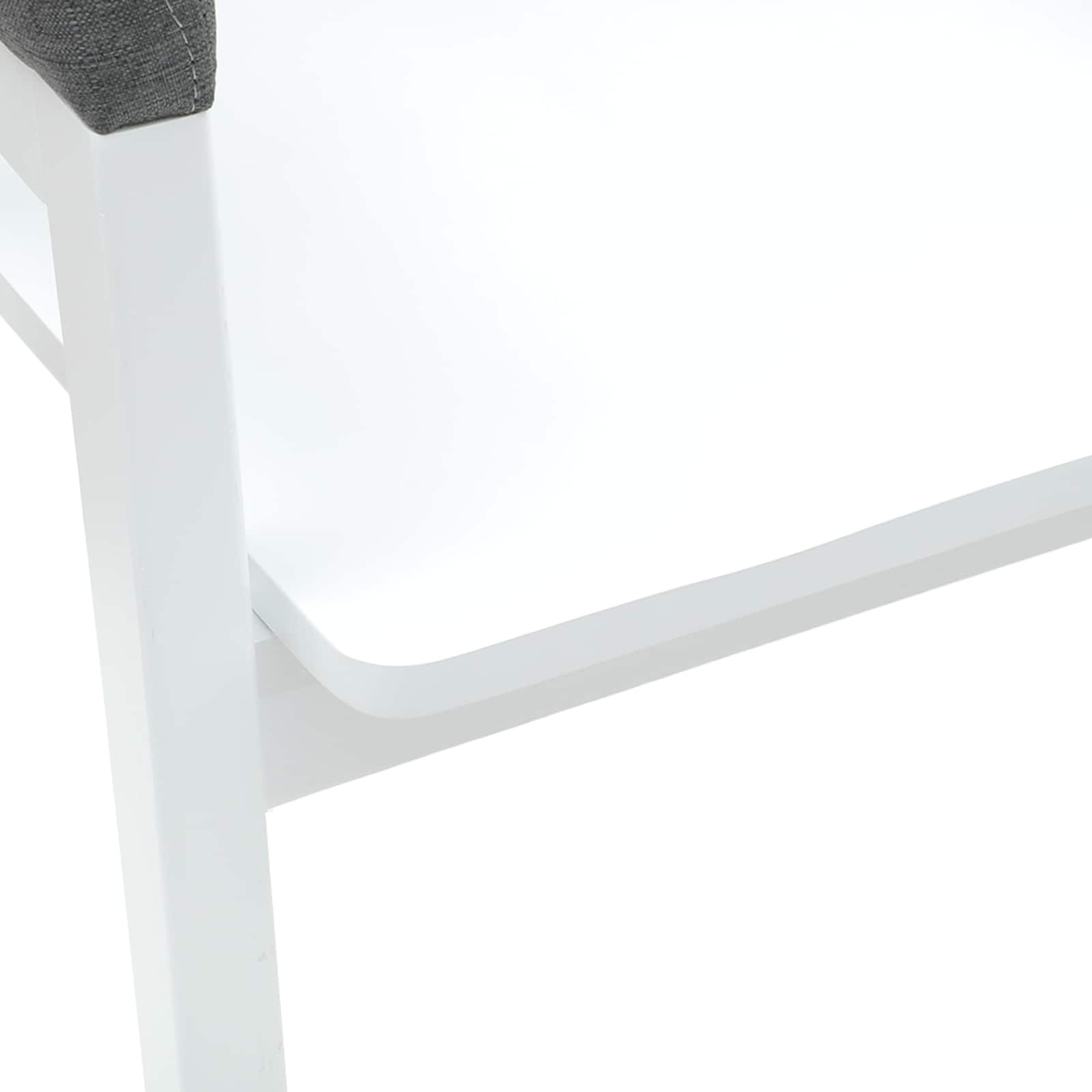 Esszimmerstühle 2 pcs Weiß 54 x 57 x 73 cm Massives Gummiholz