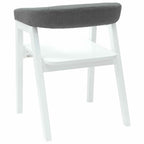 Esszimmerstühle 2 pcs Weiß 54 x 57 x 73 cm Massives Gummiholz
