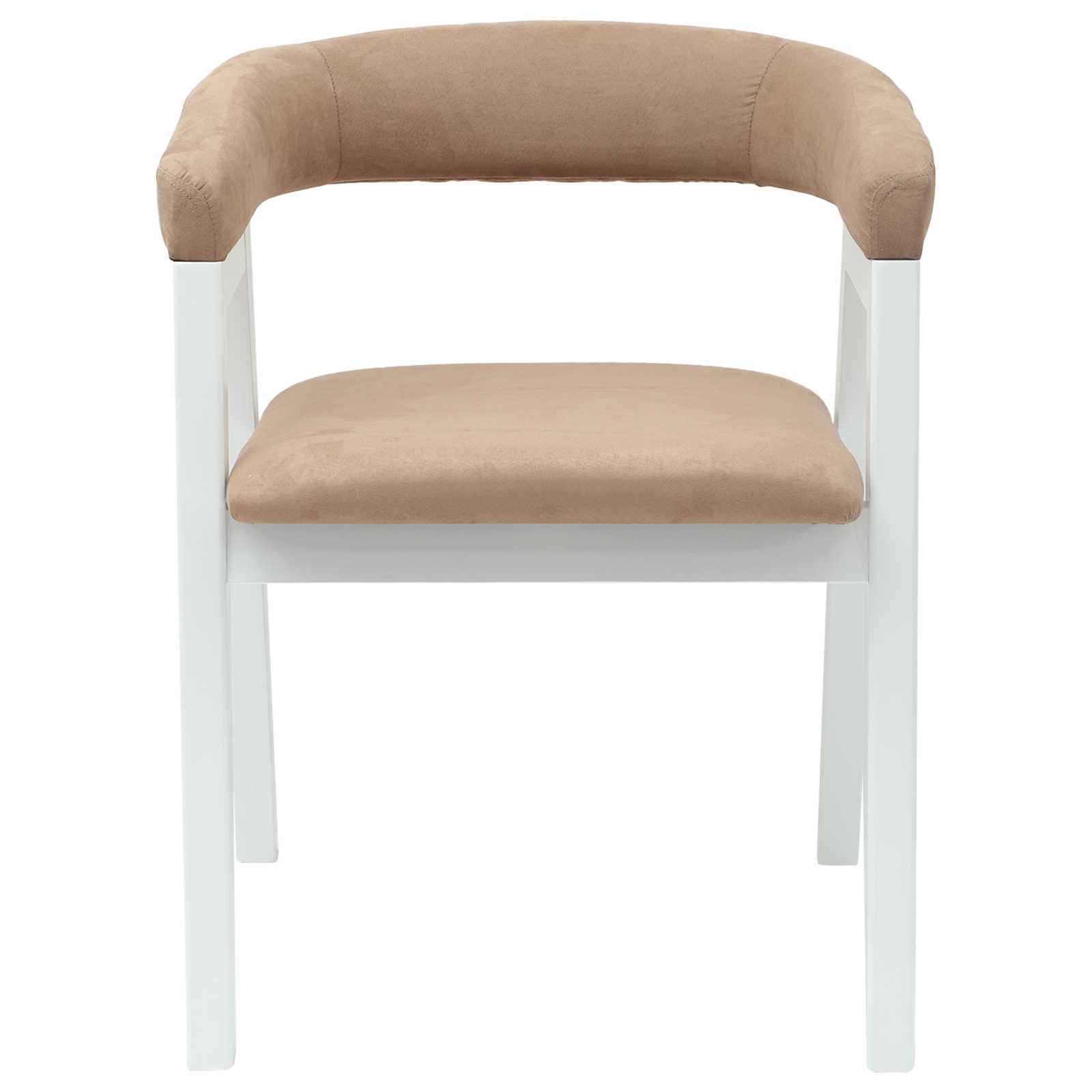 Esszimmerstühle 2 pcs Weiß 54 x 57 x 73 cm Massives Gummiholz