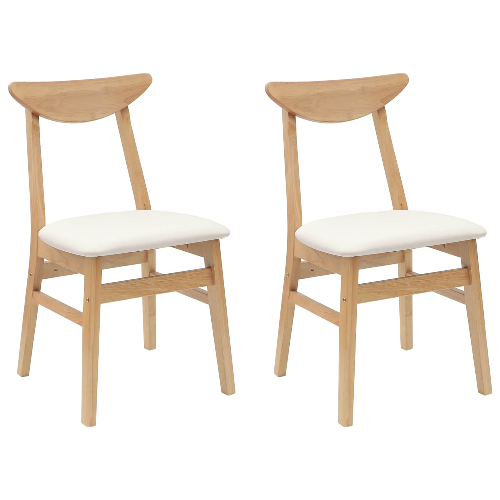 Esszimmerstühle 2 pcs Natur 42 x 47.5 x 81 cm