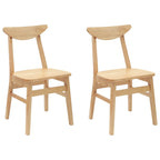 Esszimmerstühle 2 pcs Natur 42 x 47.5 x 81 cm