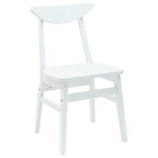 Esszimmerstühle 2 pcs Weiß 42 x 47.5 x 81 cm Massives Gummiholz