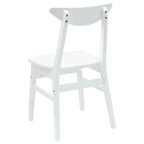 Esszimmerstühle 2 pcs Weiß 42 x 47.5 x 81 cm Massives Gummiholz