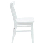Esszimmerstühle 2 pcs Weiß 42 x 47.5 x 81 cm Massives Gummiholz