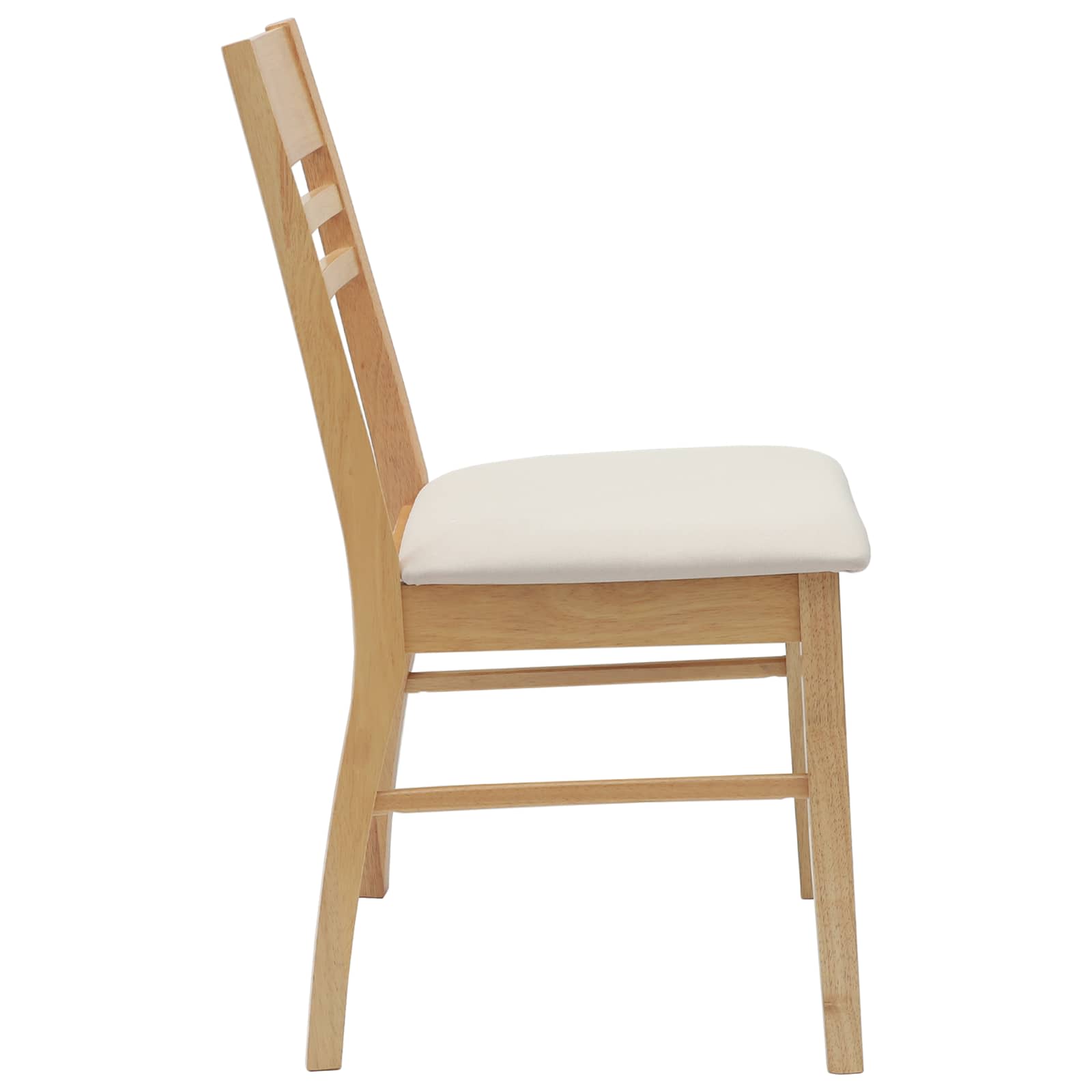 Esszimmerstühle 2 pcs Natur 43 x 54 x 89 cm Massives Gummiholz