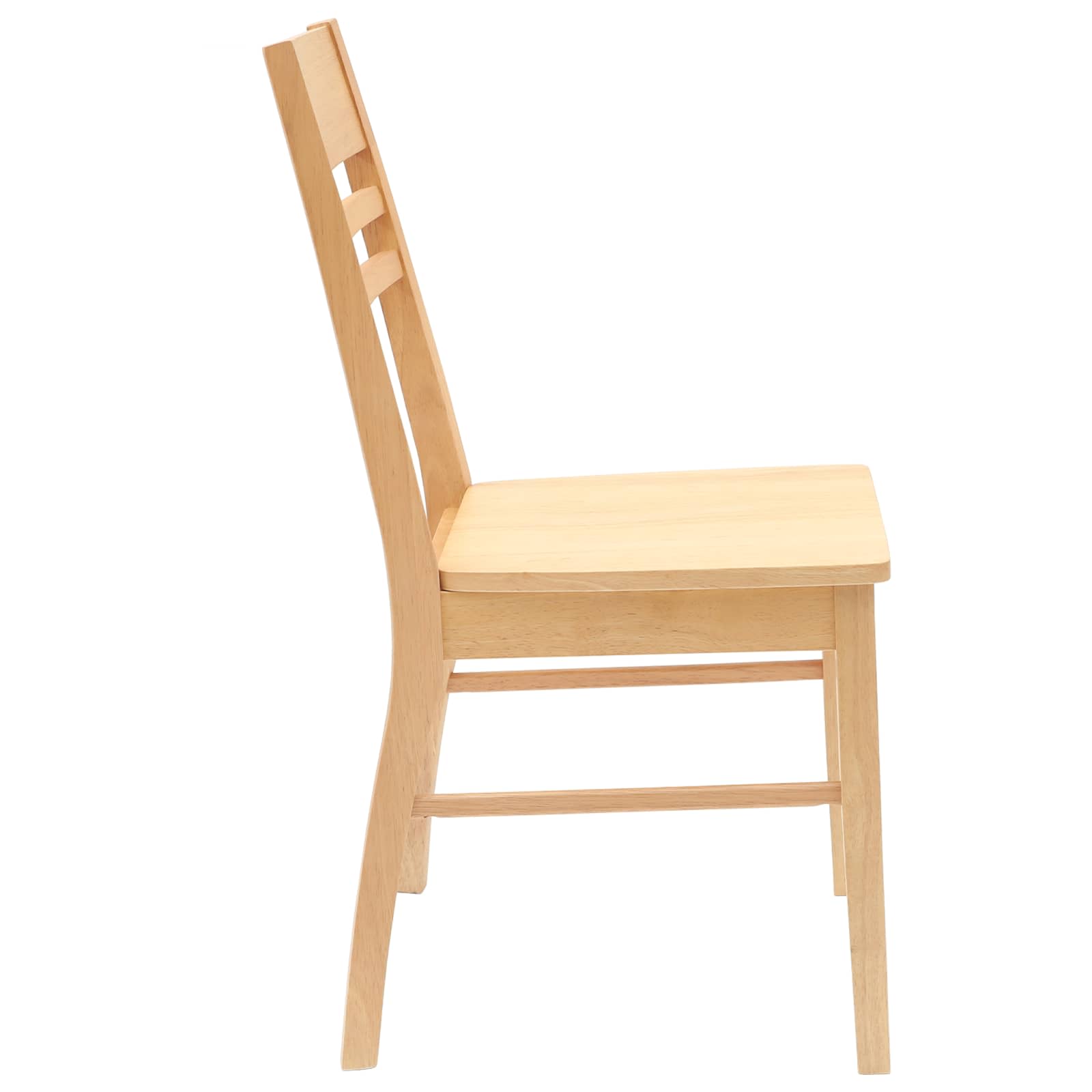 Esszimmerstühle 2 pcs Natur 43 x 54 x 89 cm Massives Gummiholz