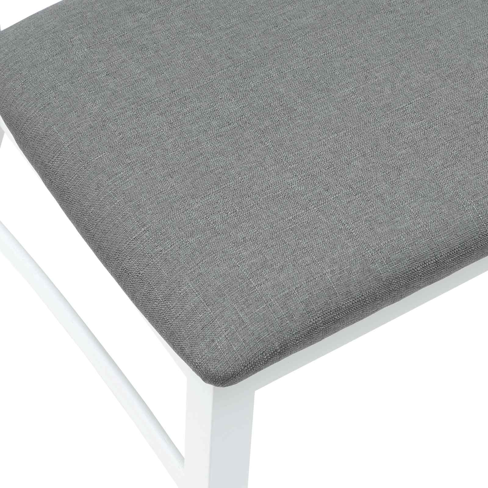 Esszimmerstühle 2 pcs Weiß 43 x 54 x 89 cm Massives Gummiholz