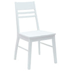 Esszimmerstühle 2 pcs Weiß 43 x 54 x 89 cm Massives Gummiholz