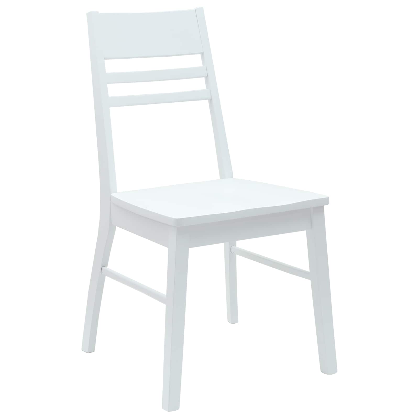 Esszimmerstühle 2 pcs Weiß 43 x 54 x 89 cm Massives Gummiholz