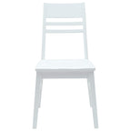 Esszimmerstühle 2 pcs Weiß 43 x 54 x 89 cm Massives Gummiholz