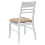 Esszimmerstühle 2 pcs Weiß 43 x 54 x 89 cm Massives Gummiholz