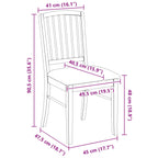 Esszimmerstühle 2 pcs Natur 50 x 52,5 x 91 cm