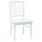 Esszimmerstühle 2 pcs Weiß 50 x 52,5 x 91 cm Massives Gummiholz