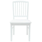 Esszimmerstühle 2 pcs Weiß 50 x 52,5 x 91 cm Massives Gummiholz