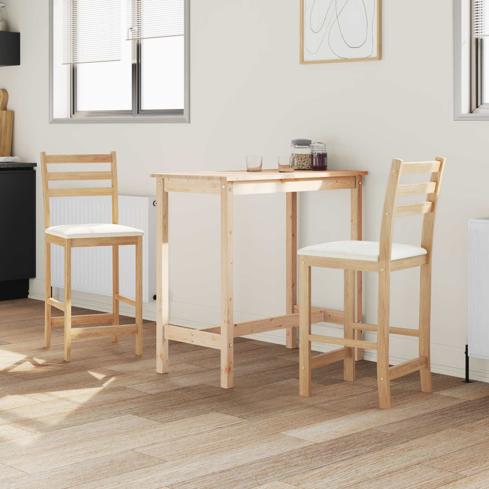 Esszimmerstühle 2 pcs Natur 40 x 47,5 x 99,5 cm
