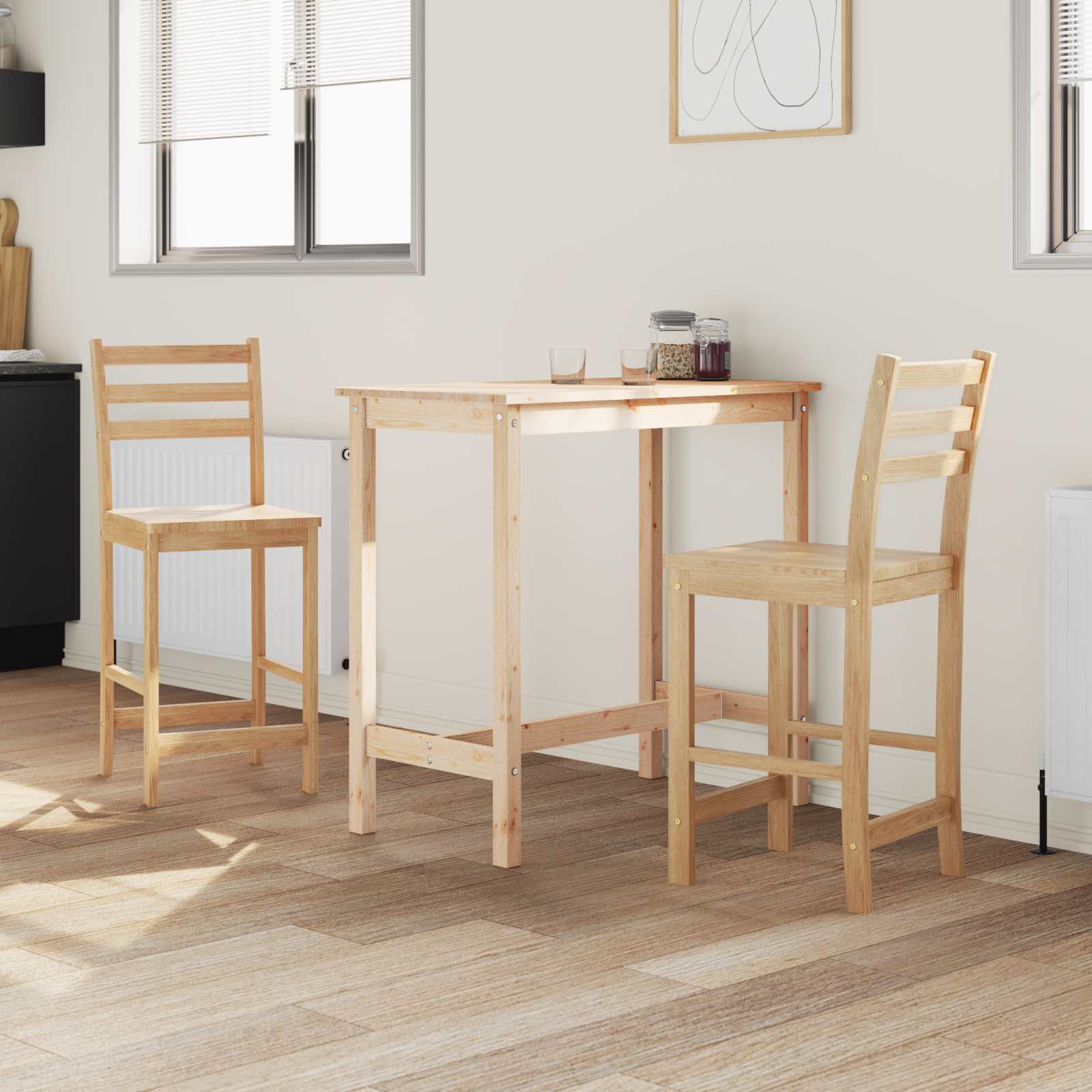 Esszimmerstühle 2 pcs Natur 40 x 47,5 x 99,5 cm
