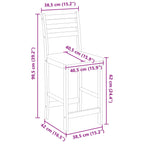 Esszimmerstühle 2 pcs Natur 40 x 47,5 x 99,5 cm