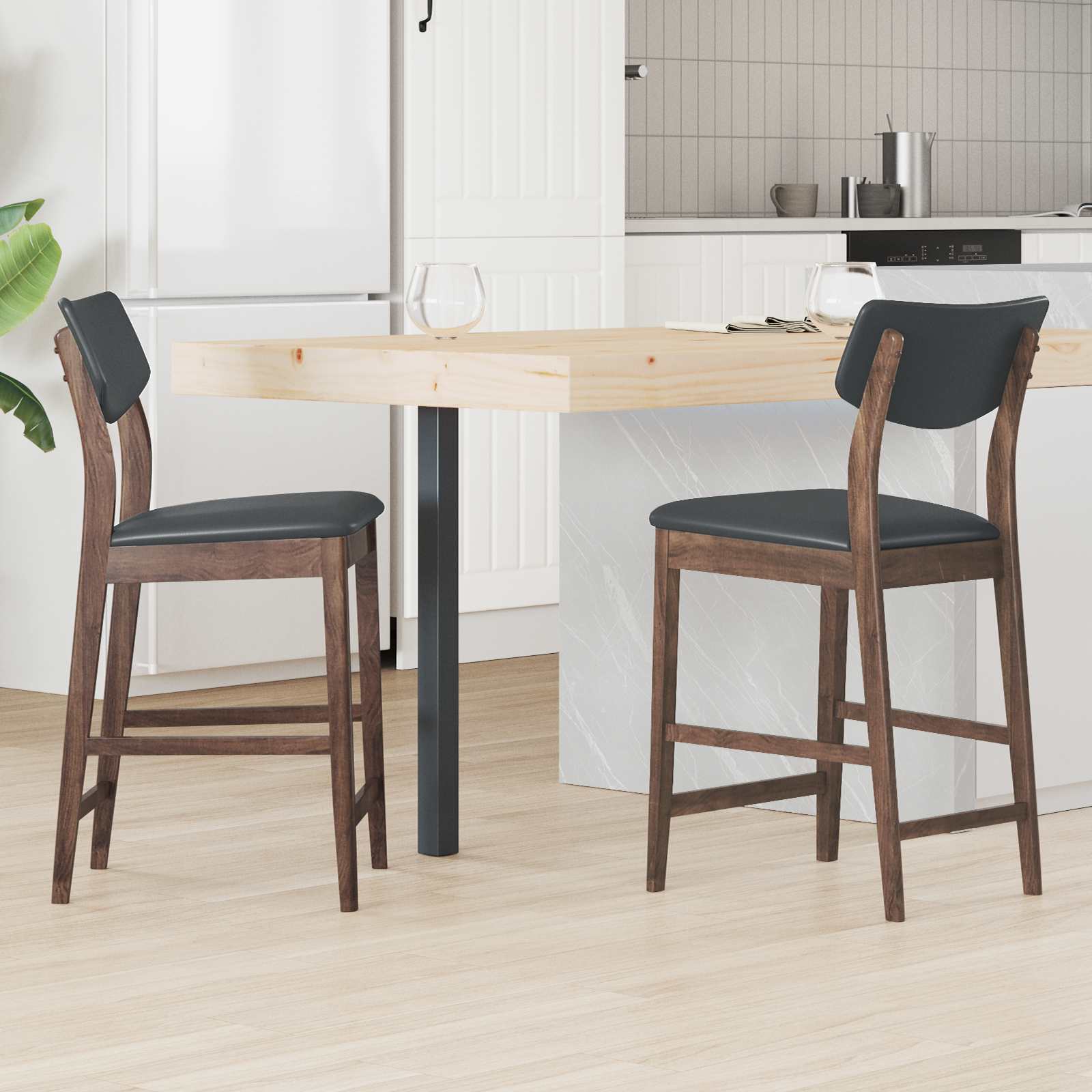 Esszimmerstühle 2 pcs Hellbraun 48 x 49 x 95 cm