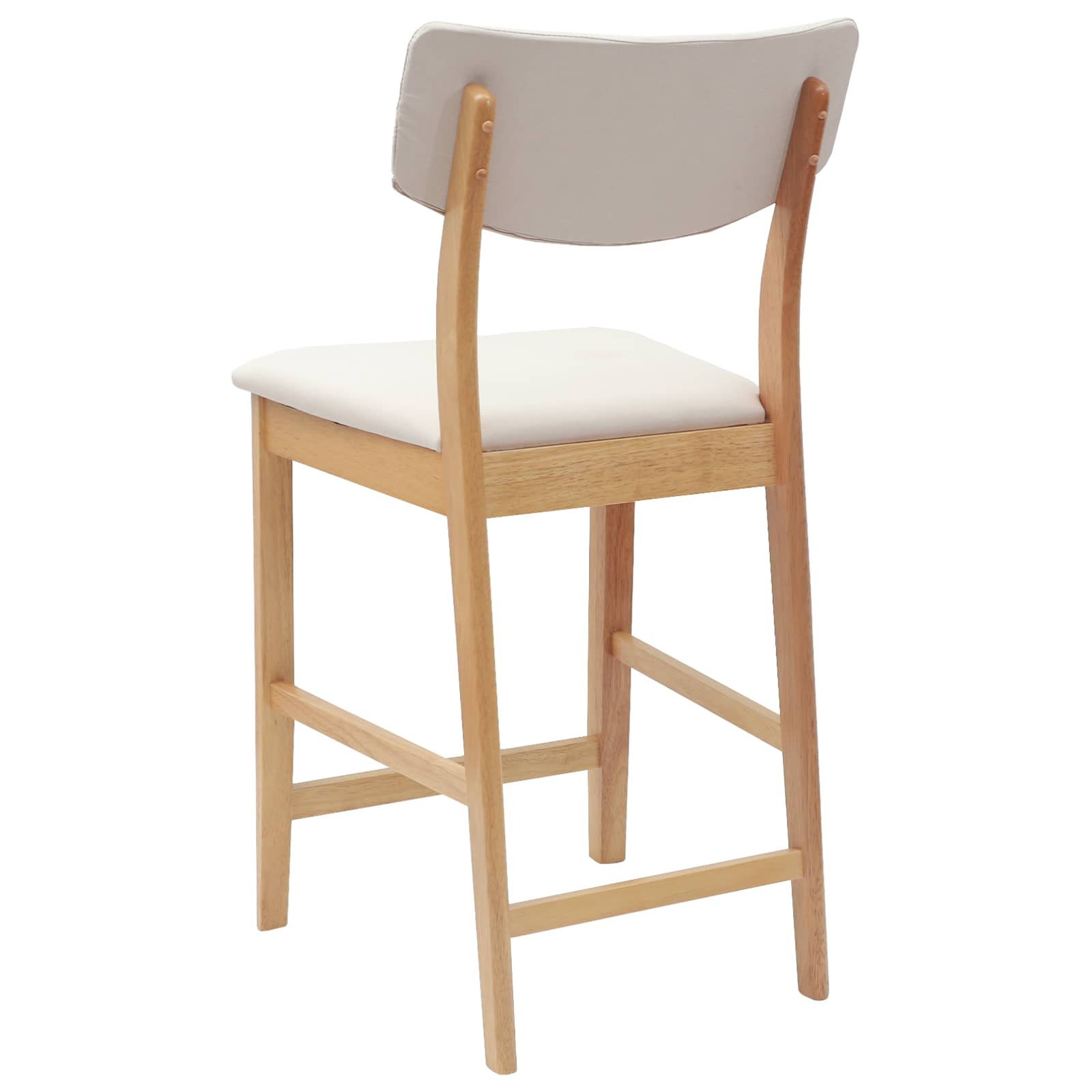 Esszimmerstühle 2 pcs Natur 48 x 49 x 95 cm Massives Gummiholz