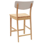 Esszimmerstühle 2 pcs Natur 48 x 49 x 95 cm Massives Gummiholz