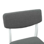 Esszimmerstühle 2 pcs Weiß 48 x 49 x 95 cm Massives Gummiholz