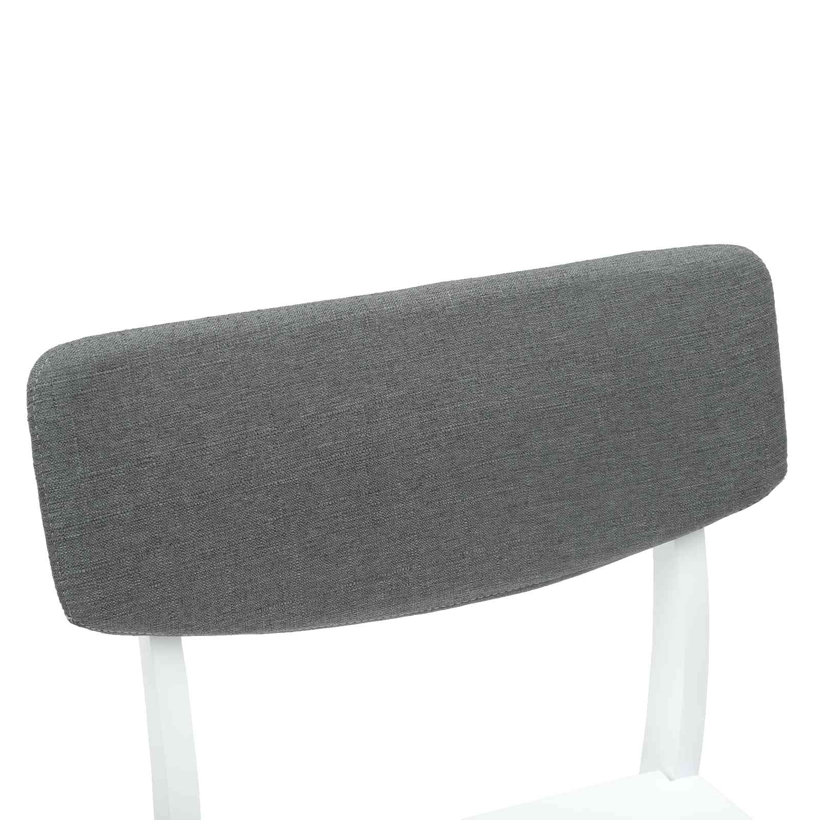Esszimmerstühle 2 pcs Weiß 48 x 49 x 95 cm Massives Gummiholz