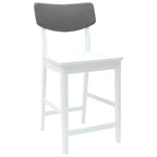 Esszimmerstühle 2 pcs Weiß 48 x 49 x 95 cm Massives Gummiholz