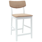 Esszimmerstühle 2 pcs Weiß 48 x 49 x 95 cm Massives Gummiholz