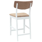 Esszimmerstühle 2 pcs Weiß 48 x 49 x 95 cm Massives Gummiholz