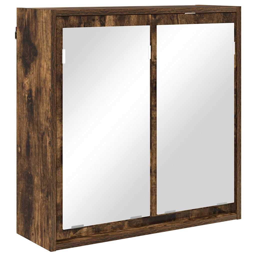 Badezimmermöbel-Set 3 pcs Geräucherte Eiche Holzwerkstoff
