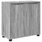 Badezimmermöbel-Set mit Regal 3 pcs Graues Sonoma Holzwerkstoff