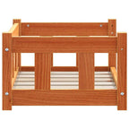 Hundebett Wachsbraun 55 x 45 x 28 cm Massives Kiefernholz