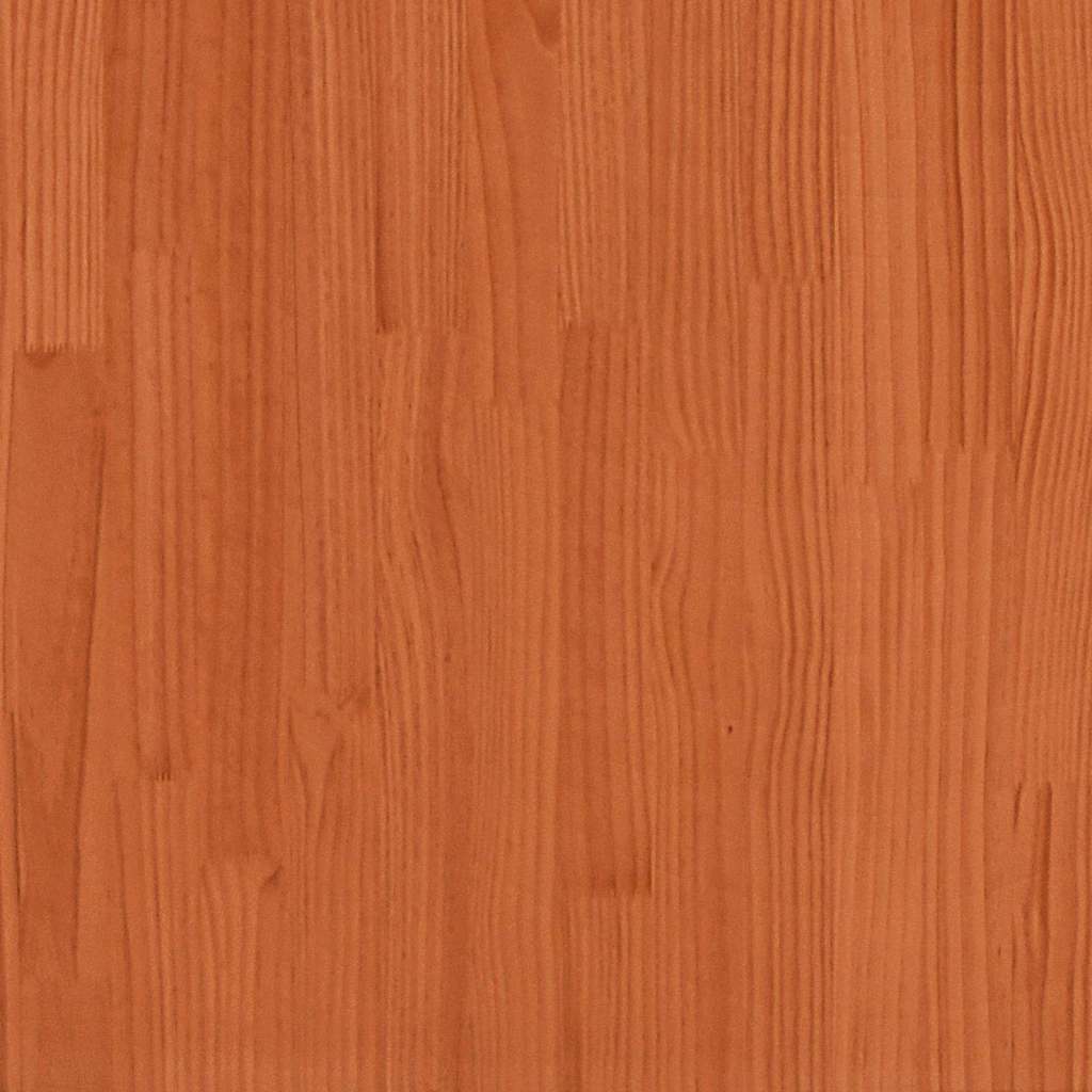 Hundebett Wachsbraun 65,5 x 50 x 28 cm Massives Kiefernholz