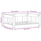 Hundebett Wachsbraun 65,5 x 50 x 28 cm Massives Kiefernholz