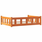 Hundebett Wachsbraun 100 x 70 x 28 cm Massives Kiefernholz