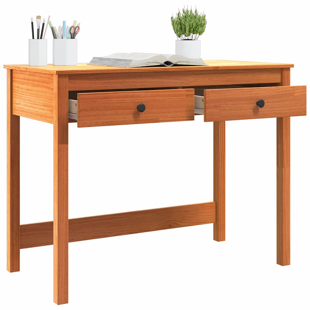 Schreibtisch Max Braun 100 x 50 x 78 cm Massives Kiefernholz