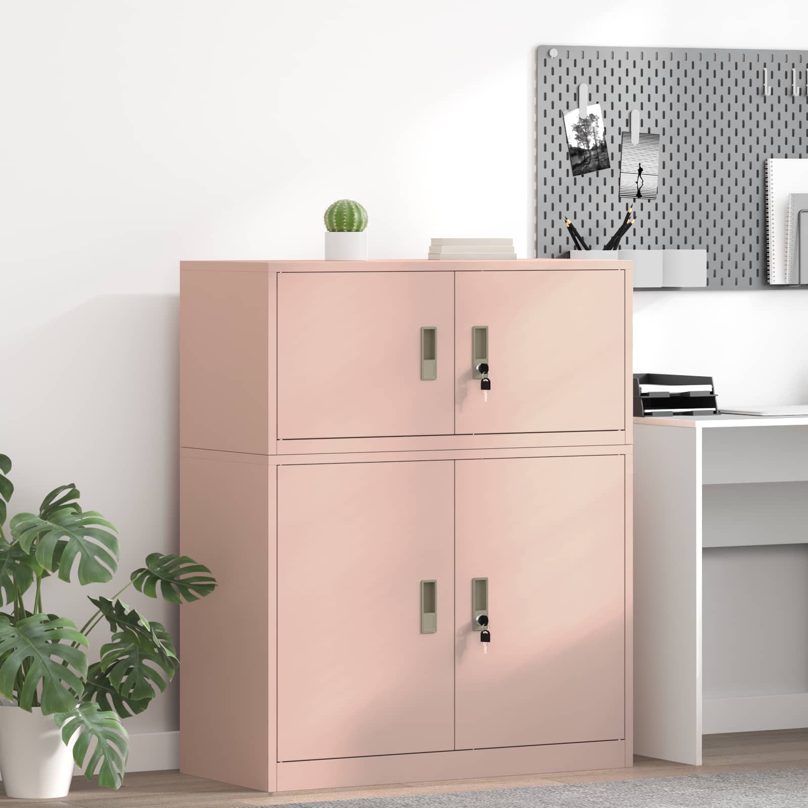 Aufbewahrungsschrank Rosa 90 x 40 x 40 cm Stahl