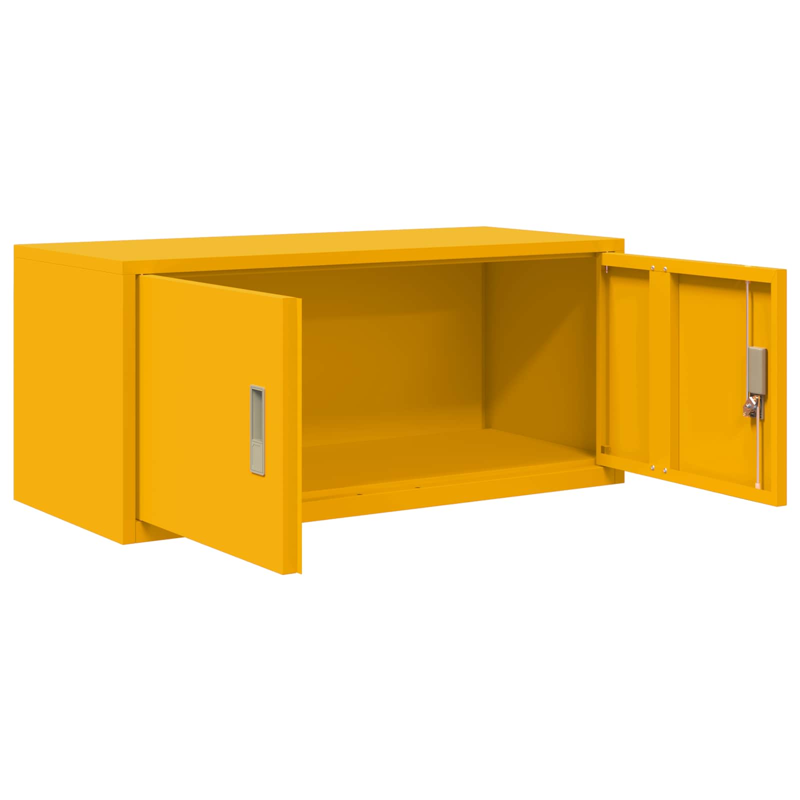 Aufbewahrungsschrank Senfgelb 90 x 40 x 40 cm Stahl