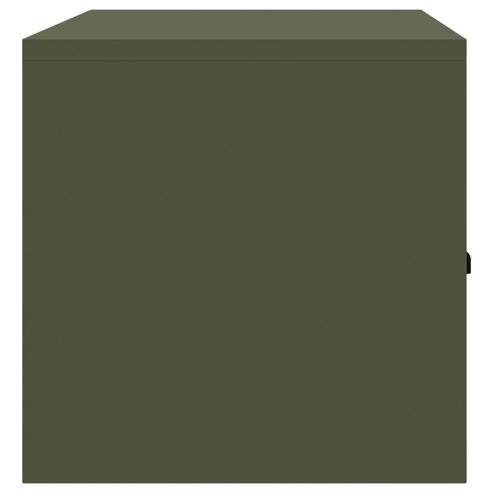 Aufbewahrungsschrank Olive Grün 90 x 40 x 40 cm Stahl