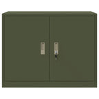 Aufbewahrungsschrank Olive Grün 90 x 40 x 70 cm Stahl