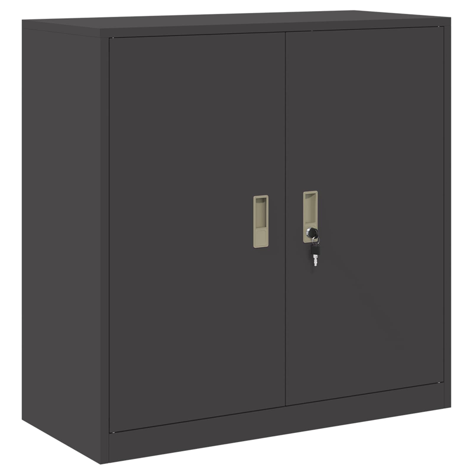 Aufbewahrungsschrank Schwarz 90 x 40 x 90 cm Stahl