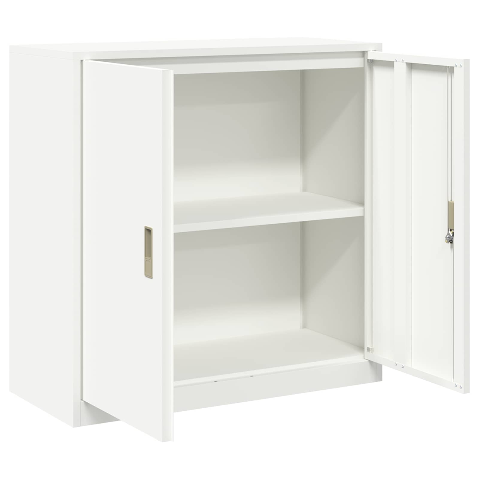 Aufbewahrungsschrank Weiß 90 x 40 x 90 cm Stahl