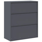 Aufbewahrungsschrank Anthrazit 90 x 40 x 105 cm Stahl