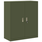Aufbewahrungsschrank Olive Grün 90 x 40 x 105 cm Stahl