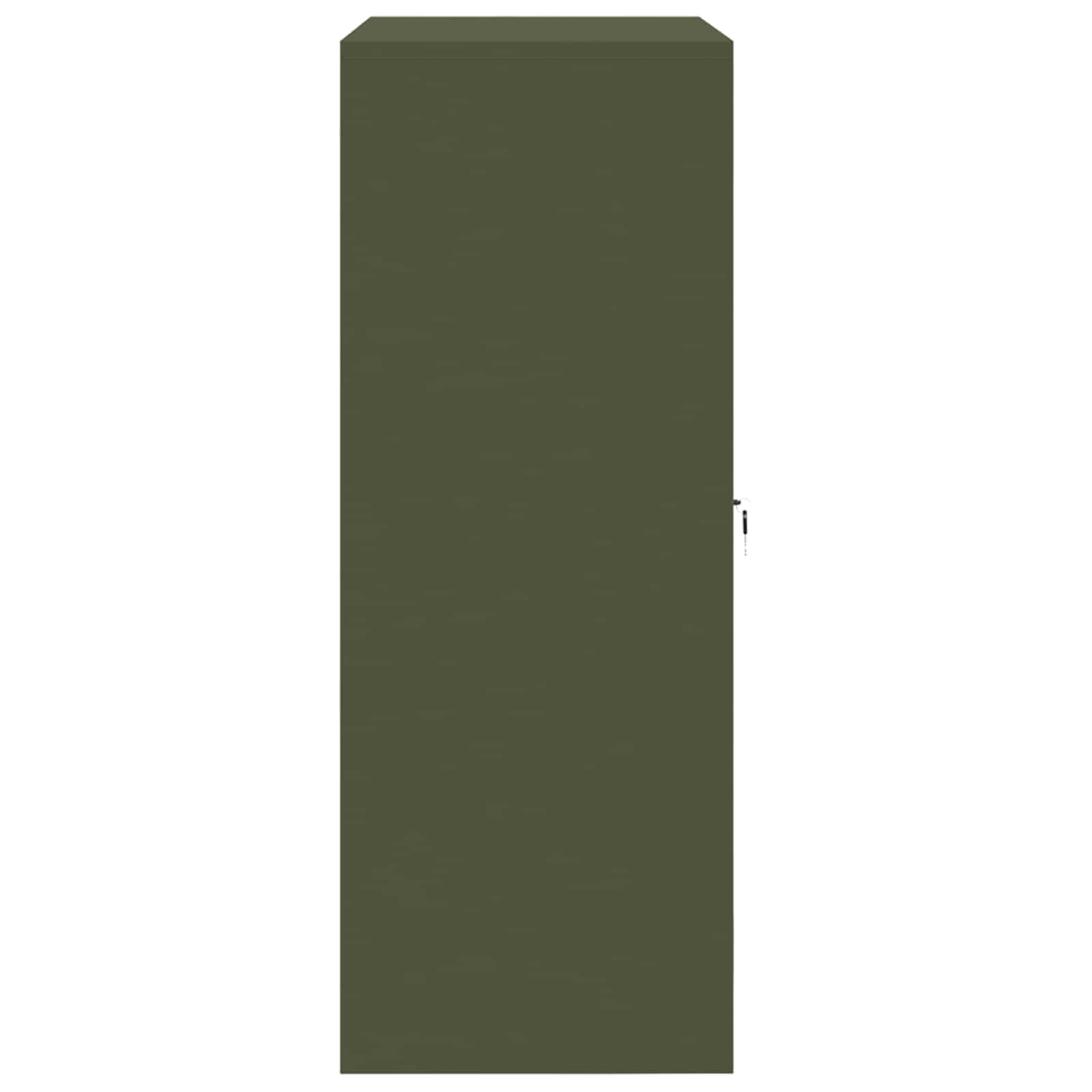 Aufbewahrungsschrank Olive Grün 90 x 40 x 105 cm Stahl