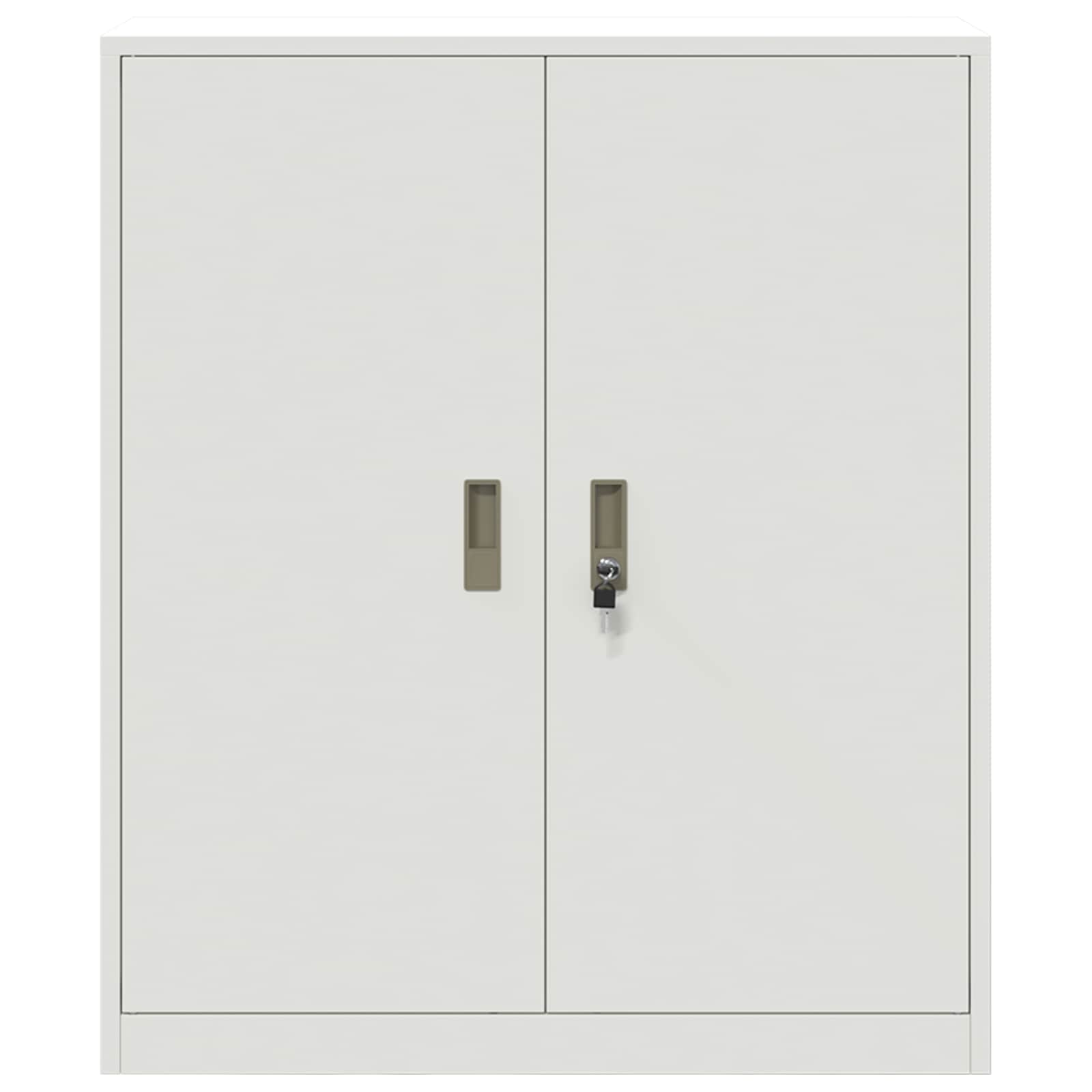 Aufbewahrungsschrank Weiß 90 x 40 x 105 cm Stahl