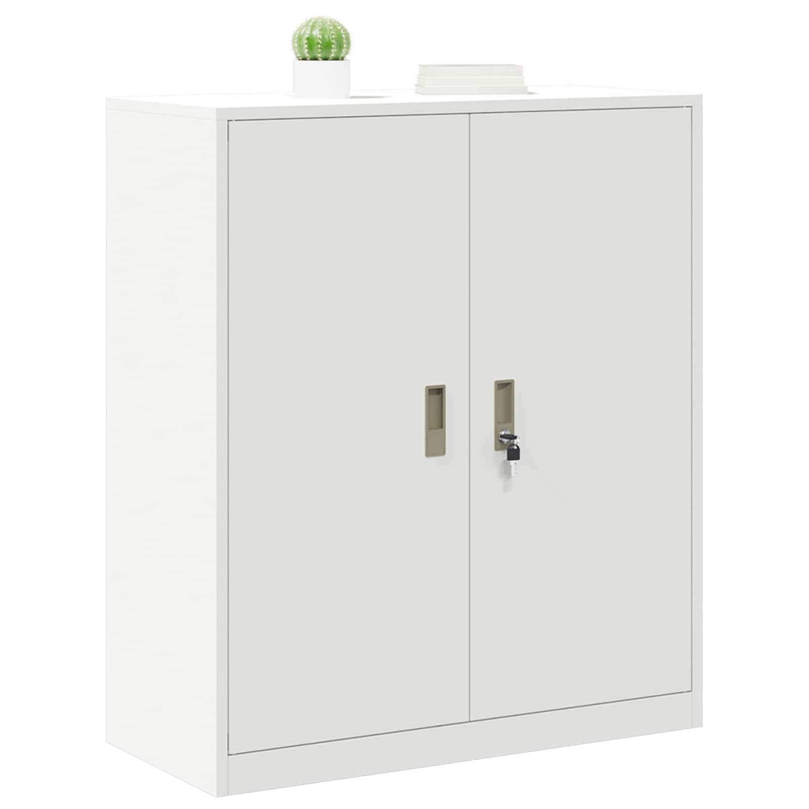 Aufbewahrungsschrank Weiß 90 x 40 x 105 cm Stahl