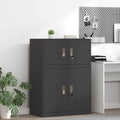 Aufbewahrungsschrank Schwarz 80 x 40 x 40 cm Stahl